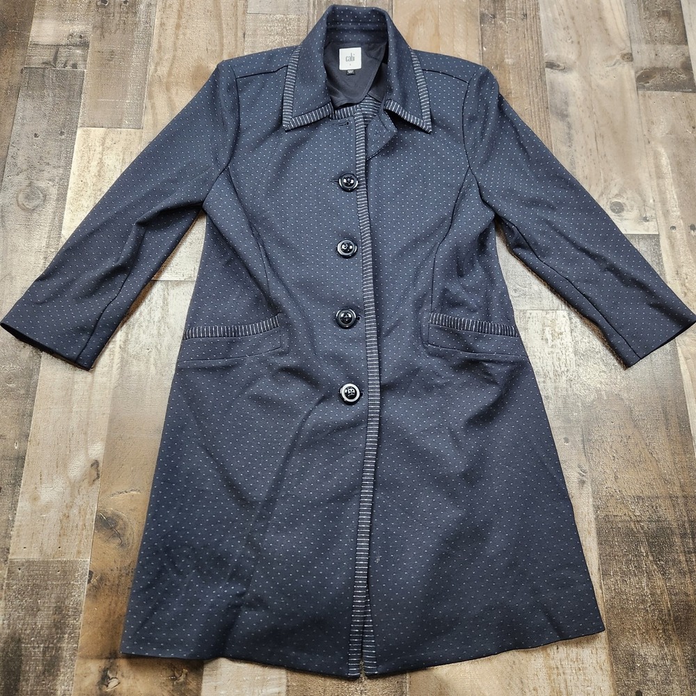 Cabi Carriage Button Blazer Jacket Womens size S Small Blue